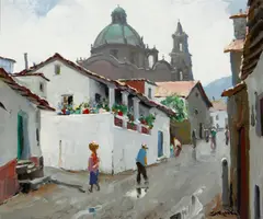 Taxco Dome by Paul Strisik, 1961, oil on canvas, sold Aug 2006