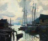 Emile Albert Gruppe, Storm Clouds above Gloucester Harbor