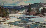 Aldro Thompson Hibbard, Meandering Winter River
