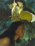 Ralph Tyree, Agada Guam, 1953, oil on masonite