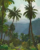 Hugh C. Tyler, Atuona, Hiva Oa, oil on canvas
