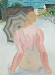 Milton Avery, Swimmer Sunning, 1936, gouache on paper