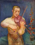 Jaroslav Brozik, The Violinist, oil on canvas
