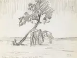 Gerald Cassidy, The Lone Tree, Near Thoreau, New Mexico, 1924, pencil on paper