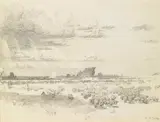 William Robinson Leigh, The Plains of Tanganyika, pen and ink on paper