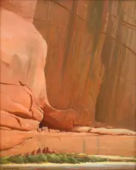 Clyde Scott, White House Ruins, Canyon de Chelly, oil on masonite