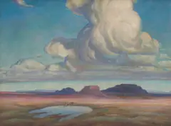 Everett V. Thorpe, The Water Hole, oil on board