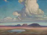 Everett V. Thorpe, The Water Hole, oil on board