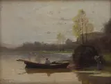 Jules Tavernier, Fishing on a Quiet Afternoon