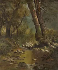 Edwin Deakin, Berkeley Creek, 1876, oil on canvas