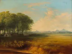 Henry Cheever Pratt, View in the Santa Cruz Valley on the Southern Mail Route to California, oil on canvas
