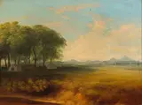 Henry Cheever Pratt, View in the Santa Cruz Valley on the Southern Mail Route to California, oil on canvas