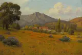 William Barr, Tamalpais from Greenbrae, oil on canvas