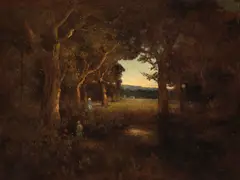 Returning Home at Day's End by William Keith, oil on canvas, sold Aug 2006
