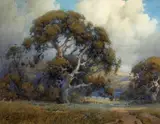 Cumulus Clouds Above an Old Oak Tree by Percy Gray, 1925, watercolor on paper, sold Aug 2006