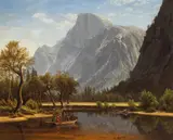 Virgil Williams, Fishing Near Half Dome, 1863, oil on canvas