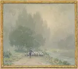 Granville Redmond, A Shepherd with a Flock of Sheep