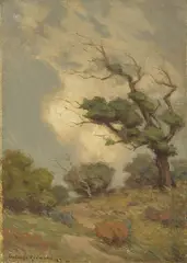 Before the Storm by Granville Redmond, oil on canvas on masonite, sold Aug 2006