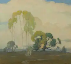 Martin C. Kaiser, Figures Dancing at Dusk, oil on canvas