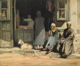 Carl Oscar Borg, A Street Scene, Luxor, Egypt