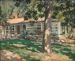 Jules Pages, Adobe House, Rancho Santa Anita, oil on canvas