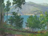 Arthur Grover Rider, A View of a Lake from the Hills
