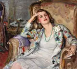 Joseph Kleitsch, Portrait of Ruth Renick (The Jade Necklace), 1928, oil on canvas