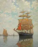 Dedrick Brandes Stuber, Ships on a Calm Sea