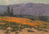 Benjamin Brown, Golden Poppy Field, Pasadena, California, oil on canvas