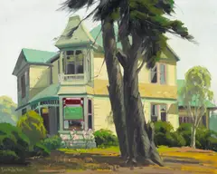 The Red Window by Sam Hyde Harris, oil on canvas, sold Aug 2006