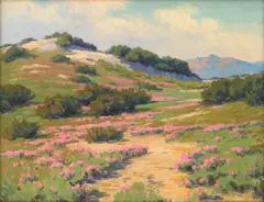 John Marshall Gamble, Spring Afternoon, The Desert Near Indio (Sand Verbena), oil on canvas