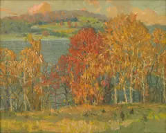 Along the Water's Edge by Bruce Nelson, oil on canvas, offered Aug 2006