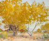 Anna Althea Hills, Desert Gold, Palm Springs, 1923, oil on canvas