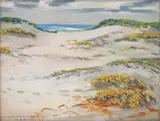 William Alexander Griffith, Sand Dunes Along the Sea, 1919, oil on board