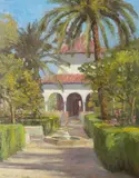 William Posey Silva, Courtyard with Palms