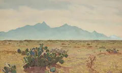 California Desert by Gunnar Widforss, watercolor on board, offered Aug 2006