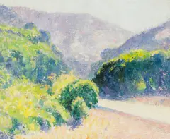 Bright Summer Day by William Clapp, oil on board, sold Aug 2006