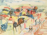 Marin Village by Selden Connor Gile, 1929, watercolor on paper, offered Aug 2006