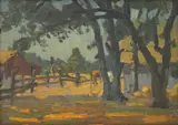 The Old Barn by Society of Six School, oil on board, sold Aug 2006