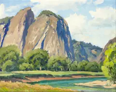 Yosemite by Arthur Hill Gilbert, oil on canvas on panel, sold Aug 2006