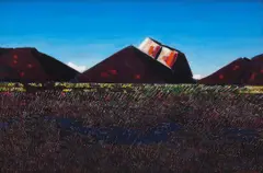 Conrad Buff, A Stream with Mountains, oil on board