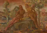 Frank J. Van Sloun, Adam and Eve, 1920, oil on masonite