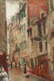 Grigory Gluckmann, Rue de Boulangers, oil on panel