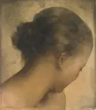 Grigory Gluckmann, A Head of a Woman, oil on panel