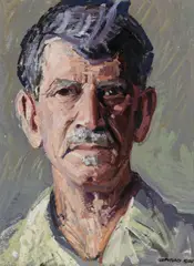 A Self Portrait by Conrad Buff, oil on board, sold Aug 2006