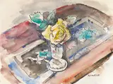 Clarence K. Hinkle, Still Life with a Yellow Rose