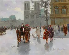(American 1928-2003) by Andre Gisson, oil on canvas, sold Apr 2006