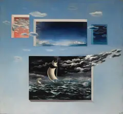 Herbert Bayer, (Austrian 1900-1985), oil on canvas