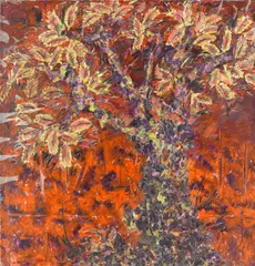 Lynton Wells, (American b. 1940), oil and modeling paste on canvas