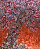 Lynton Wells, (American b. 1940), oil and molding paste on canvas
